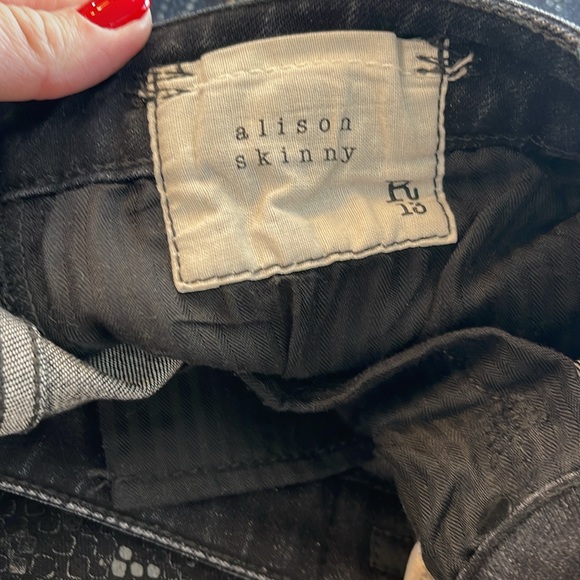 R13 Alison Skinny Snakeskin Jeans - Picture 7 of 7